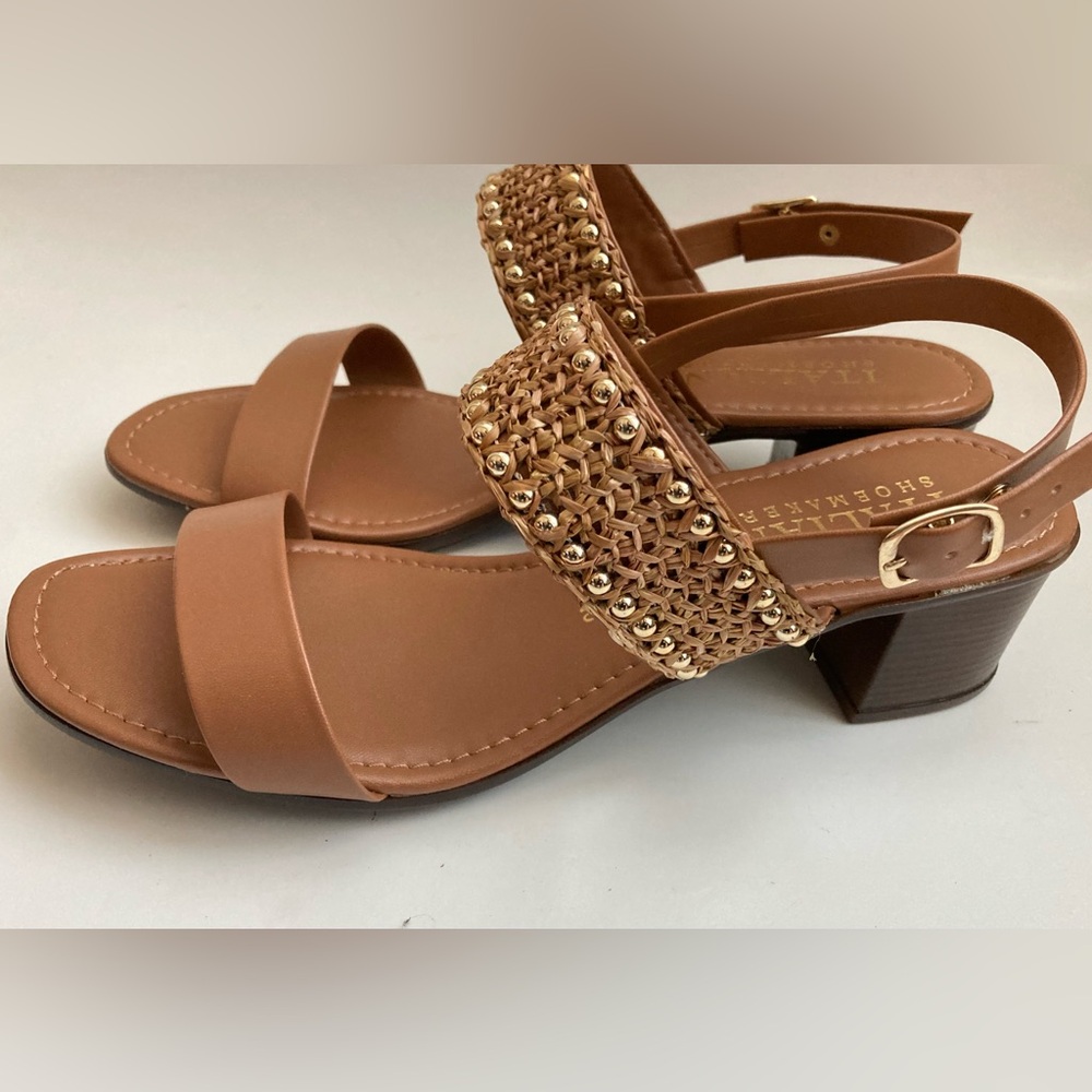 Brown Strappy sandals  Block Heel Sandals open toes